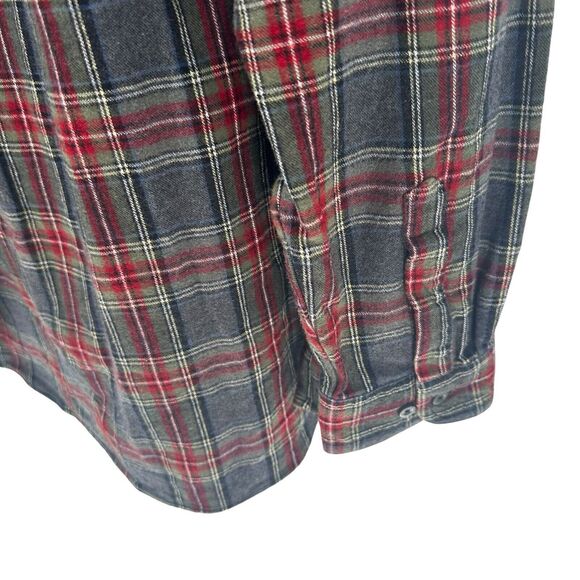 LL Bean Shirt Mens XL Tall Gray Plaid Soft Flannel Long Sleeve Traditional Fit - Picture 13 of 16